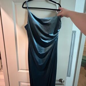Revelry Elegant Blue Velvet Dress